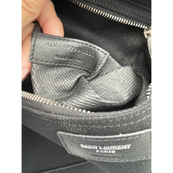 $1990 NEW YSL Saint Laurent LARGE Rive Gauche Black Summer Linen Tote Beach Bag - Picture 11 of 12